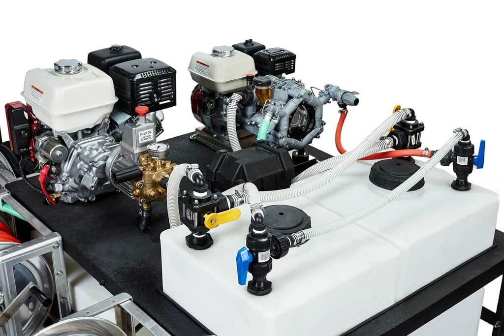 Aluminum Table Top Drop Skid – Key Start GX390 – Kranzle AQ Pump – GX200 Comet P36 Combo – PN 9800497