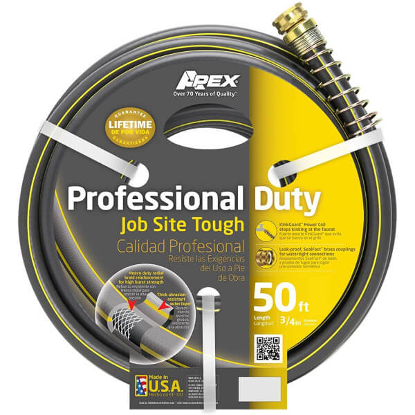 Pressure-Pro 988VR-50 Apex Garden Hose – 3/4" x 50', Commercial Grade