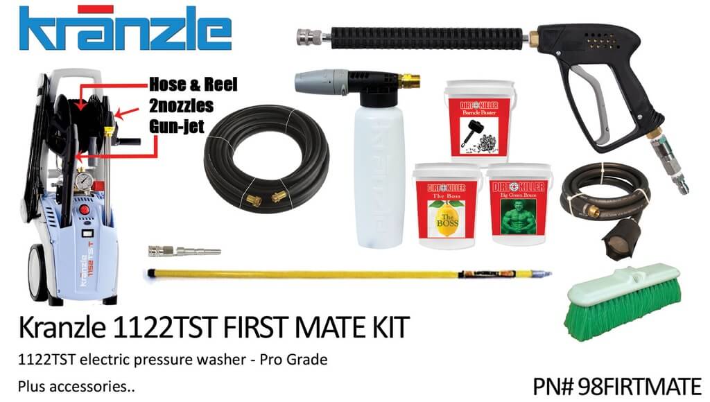 DIY First Mate Boat Cleaning Kit – Kranzle 1122TST – Foam Cannon & Accessories – PN 98FIRSTMATE