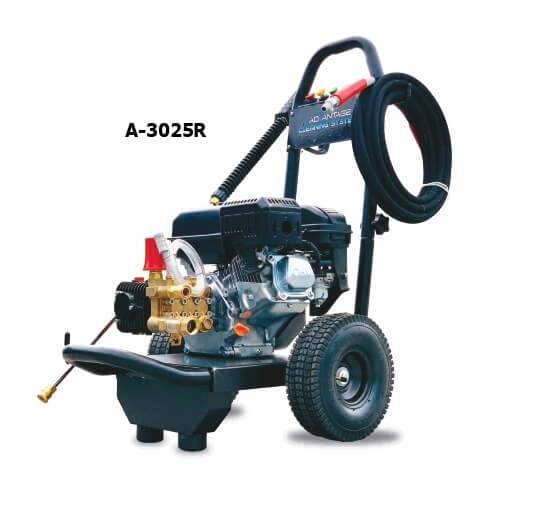 A-3025R Cold Water Pressure Washer 3000 PSI 2.5 GPM w/ TP212 Engine & BZ2111 Pump (10" Tires)