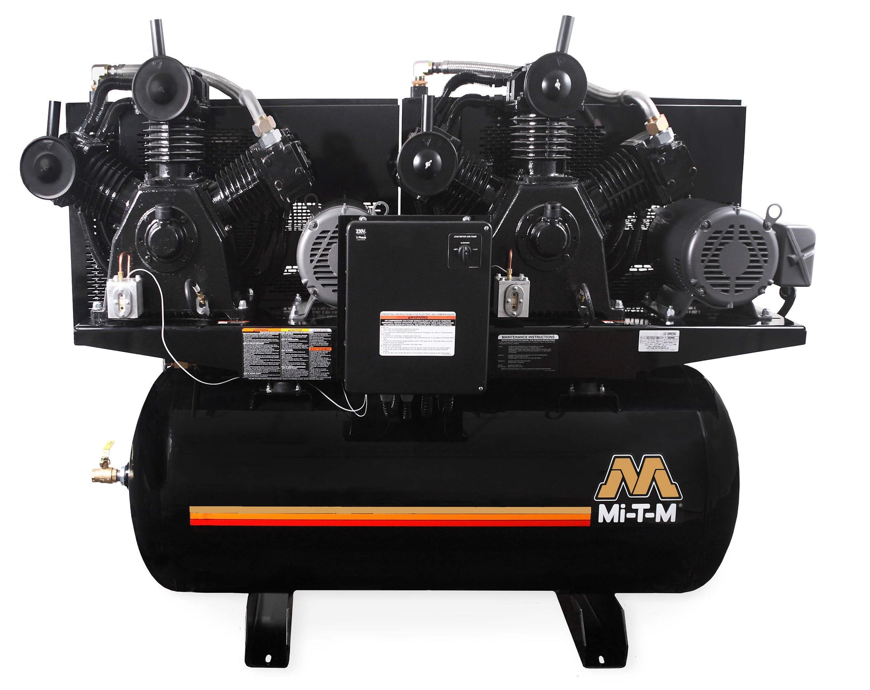 Mi-T-M AED Series Two-Stage Duplex Horizontal Air Compressor – 15 HP ...