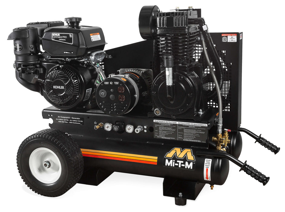 Mi-T-M 8-Gallon Two-Stage Gasoline Air Compressor / Generator – Model AG2-PK14-08M1E