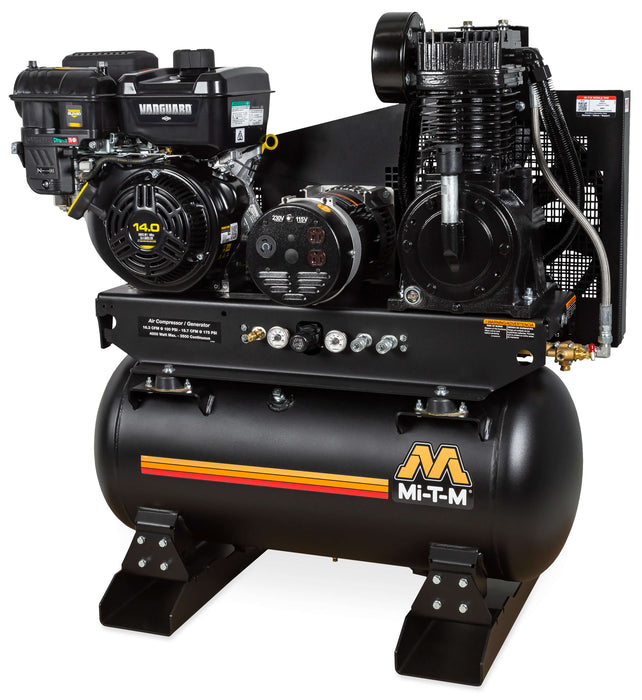 Mi-T-M 30-Gallon Two-Stage Gasoline Air Compressor / Generator – Model AG2-SV14-30M
