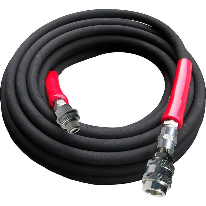 Pressure-Pro AHS330 3/8" x 50' Pressure Washer Hose – 6000 PSI, Black w/ Red VBR, w/ QCs