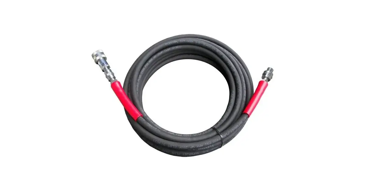 Pressure-Pro AHS830 50' x 3/8" High Pressure Hose – 7400 PSI, Rubber, w/ Quick Connects (Hot/Cold Water)