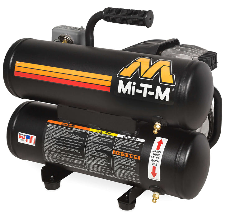 Mi-T-M 5-Gallon Single Stage Electric Air Compressor – AM1-HE02-05M, Portable, 2.0 HP