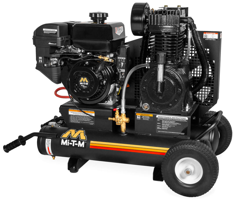 Mi-T-M 8-Gallon Two Stage Gasoline Air Compressor – AM2-PM09-08ME, Portable, Mi-T-M Engine, 9.0 HP, Electric Start