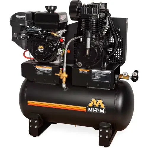 Mi-T-M 30-Gallon Two Stage Gasoline Air Compressor – AM2-SM09-30M, Sta ...