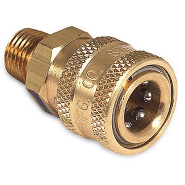 Mi-T-M AW-0017-0028 Pressure Washer Quick Connect Socket, Brass, 1/4" MNPT x 1/4"
