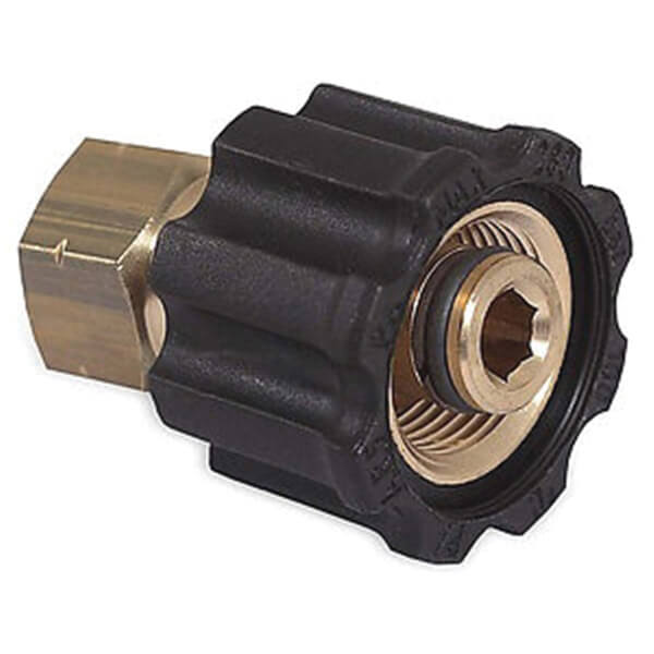 Mi-T-M AW-0017-0035 Two-Piece Screw Connect, 3/8" FNPT x M22, Brass