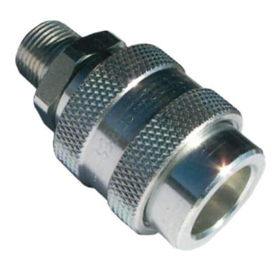 Foster B2WEM2-S Steel High Pressure Quick Connect Socket – 1/4" MPT, 10,000 PSI, No Check Ball