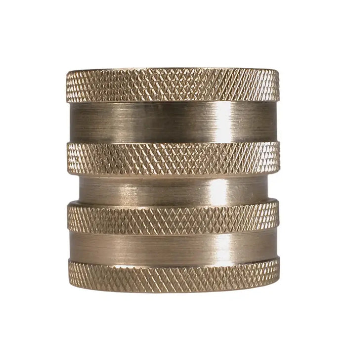 Brass 1/2" Female Coupler to Garden Hose Adapter – Packaged