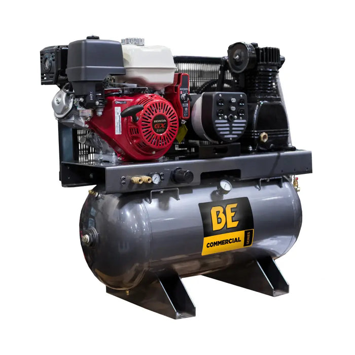 BE Power 30 Gallon Gas Air Compressor / Generator Combo – Industrial Belt-Drive Unit with Honda Engine - AC1330HEBG2S