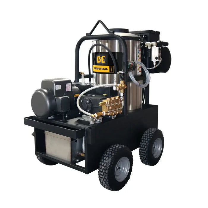 BE Power 2,000 PSI 5.0 GPM Hot Water Electric Pressure Washer – General Triplex Pump (15-520)