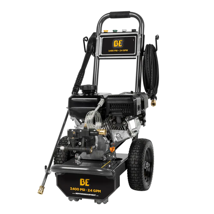 BE Power 3,400 PSI 2.5 GPM Gas Pressure Washer – Cold Water (B3475PX)