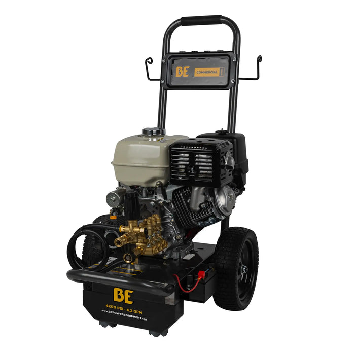 BE Power 4,200 PSI 4.2 GPM Gas Pressure Washer – Cold Water (B4213HESCS)