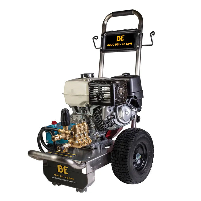 BE Power 4,200 PSI 4.2 GPM Gas Pressure Washer – Cold Water (B4213HSJS)