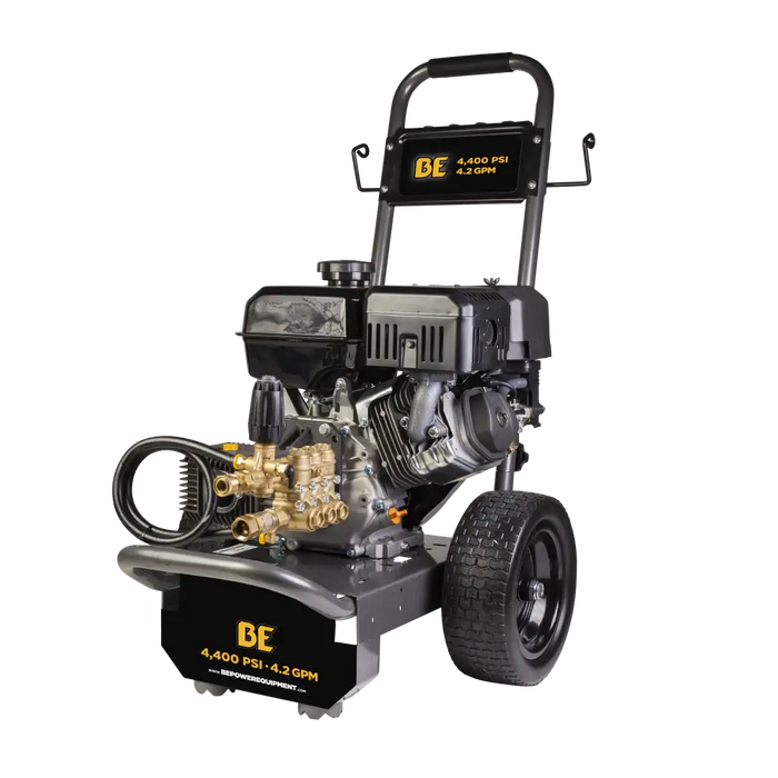 BE Power 4,400 PSI 4.2 GPM Gas Pressure Washer – Cold Water (B4415PCS)