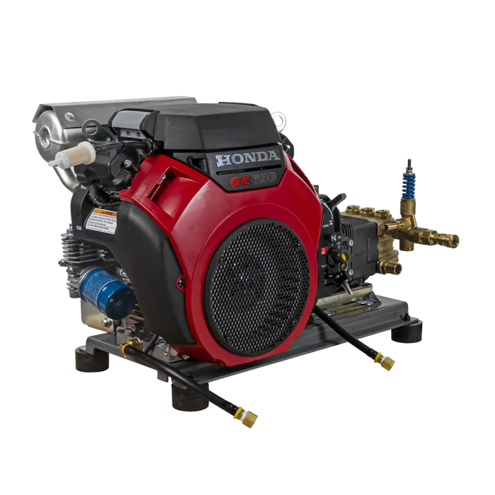 BE Power 5,000 PSI 5.0 GPM Truck Mount Gas Pressure Washer – Cold Water (B5024HTBC)