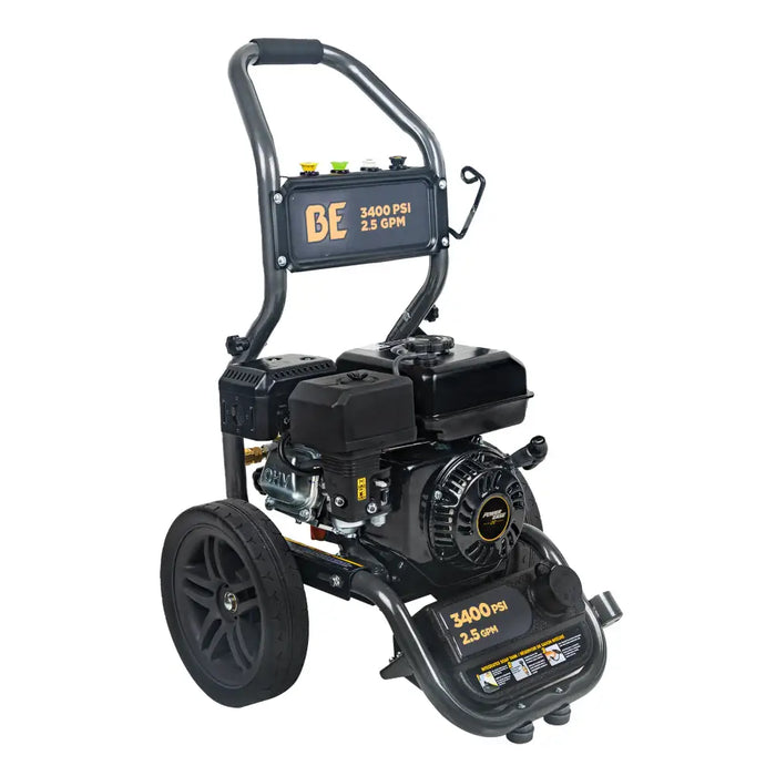 BE Power 3,400 PSI 2.5 GPM Gas Pressure Washer – Cold Water (BE3475PX)