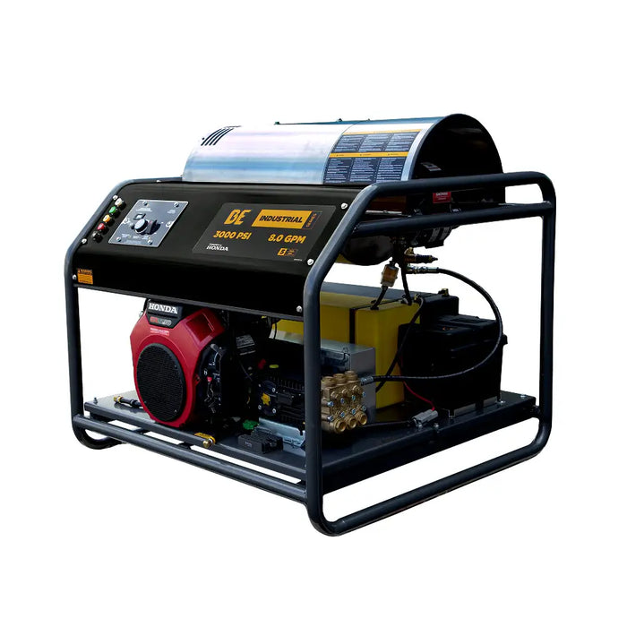 BE Power 3,500 PSI 5.2 GPM Hot Water Skid Pressure Washer – Honda GX690 Engine, General TS2021 Pump (Z5535GPBDH)