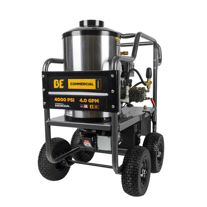BE Power 4,000 PSI 4.0 GPM Hot Water Pressure Washer – Honda GX390 Engine, Comet Pump (HW4013HC)
