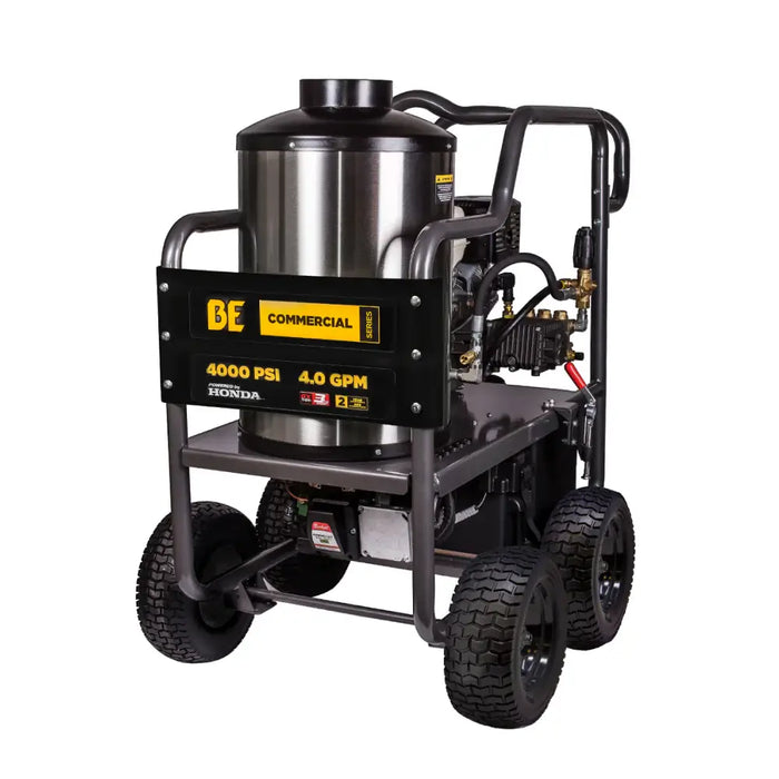 BE Power 4,000 PSI 4.0 GPM Hot Water Pressure Washer – Honda GX390 Engine, General Pump (HW4013HG)