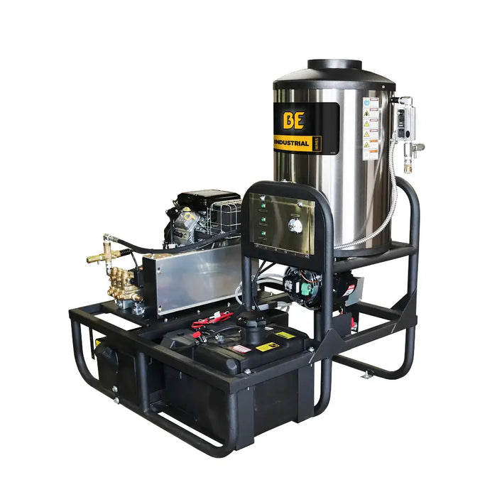 BE Power 3,500 PSI 5.2 GPM Hot Water Skid Pressure Washer – Honda GX690 Engine, General TS2021 Pump, Vertical Coil (Z5535GPBDV)