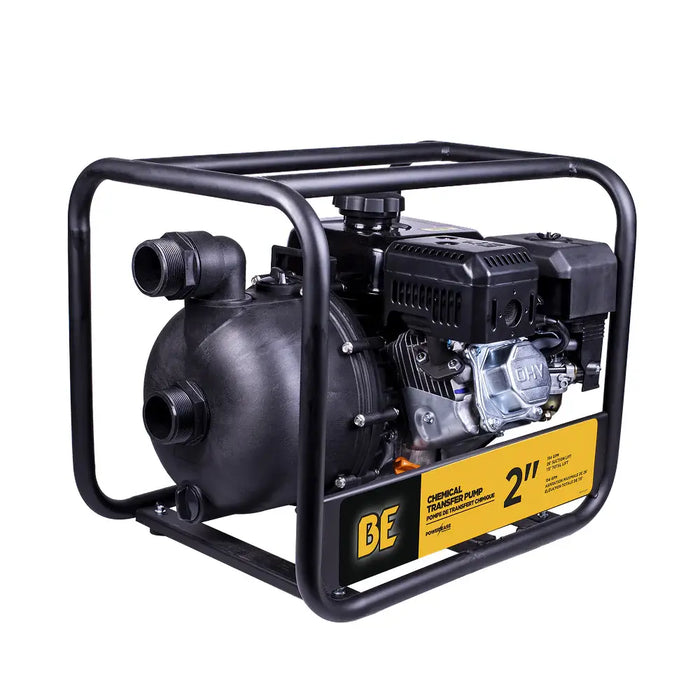 BE Power 2" Chemical Transfer Pump – Powerease 225 Engine, 225cc Gas-Powered Pump for Corrosive Liquids, Fertilizers & Chemicals (140 GPM Flow Rate)