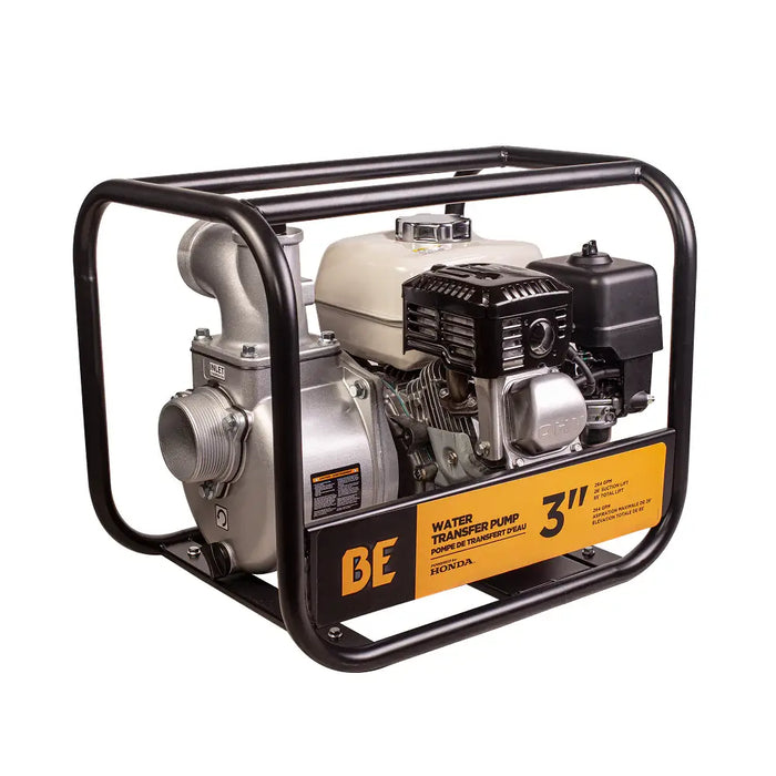 BE Power 3" Water Transfer Pump – Honda GX200 Engine, 160 cc Gas-Powered Pump for Clear Water Transfer (264 GPM Flow Rate)