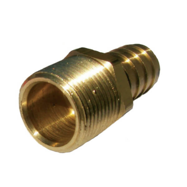 Pressure-Pro BM-1212 Brass Hose Nipple – 3/4" Barb x 3/4" MPT