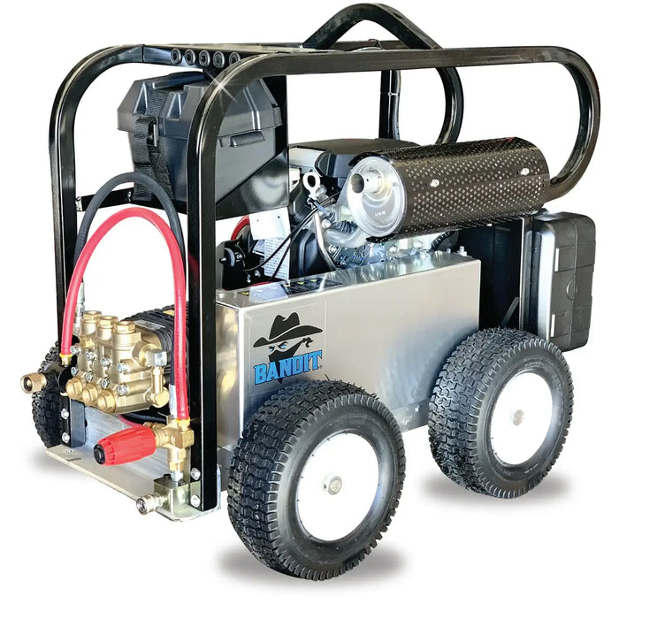 B-8035HC Bandit Ultra Roll Cage Pressure Washer – 8 GPM @ 3500 PSI – Honda GX690 – Comet TW-8030S – Belt Drive – 4 Wheel Cart