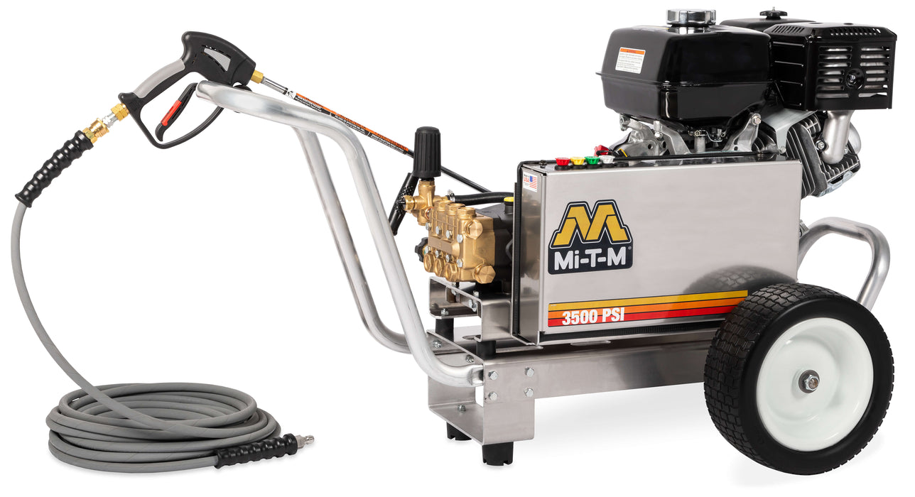 Mi-T-M CBA Aluminum Series Cold Water Pressure Washer – CBA-3504-1MGH, Gasoline Belt Drive