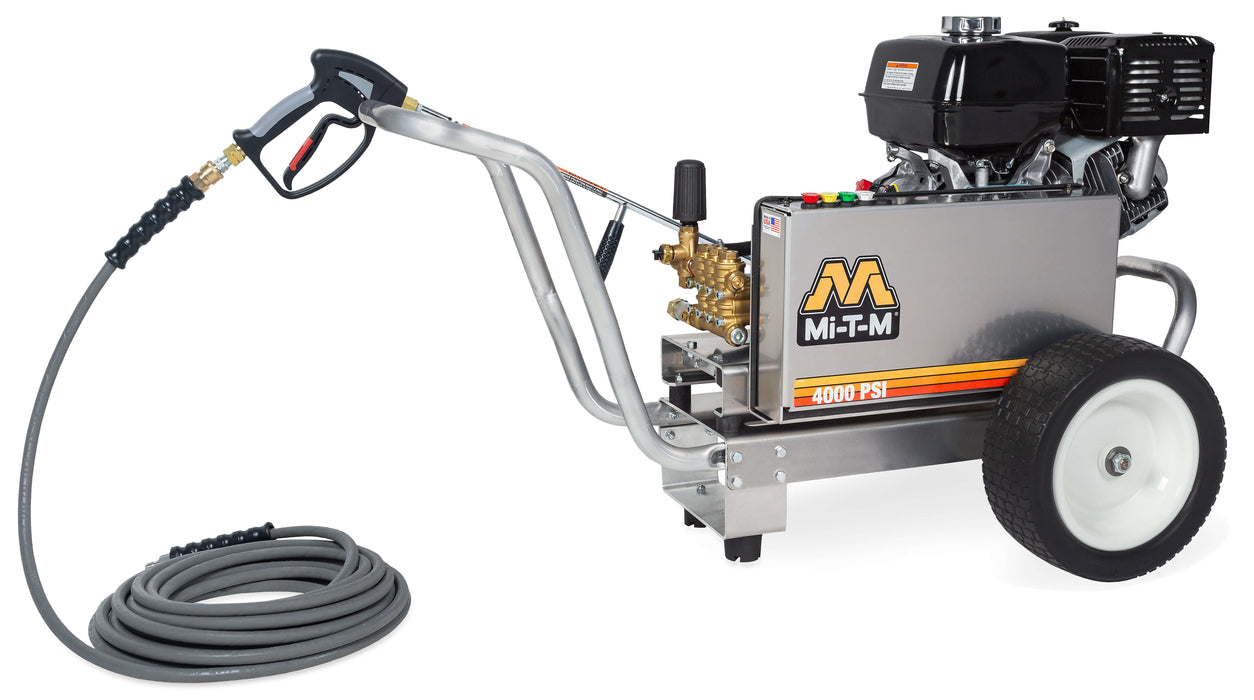 Mi-T-M CBA Aluminum Series Cold Water Pressure Washer – CBA-4004-1MCH, Gasoline Belt Drive