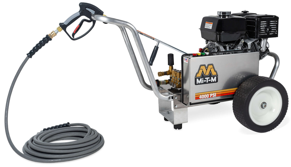 Mi-T-M Job Pro® Aluminum Series Cold Water Pressure Washer – CBA-4004-PMAH, Gasoline Belt Drive
