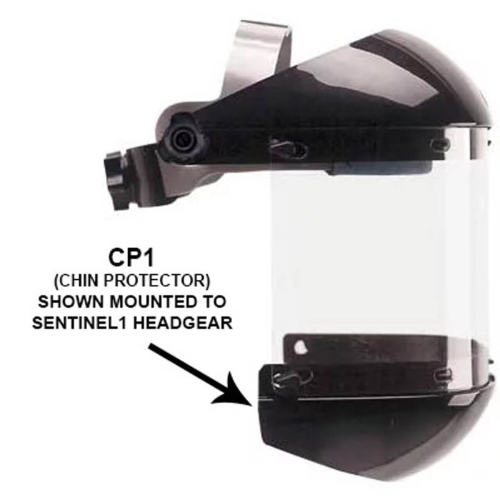 Bullard Chin Protector – Black ABS Replacement for 840MX2, 840PX2, 840TX2, 840PX2W3, 840PX2W5 Faceshield Assemblies