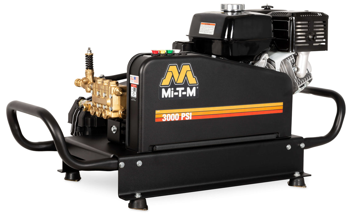 Mi-T-M CTM Series Cold Water Pressure Washer – CTM-3005-H6G0M, Gasoline Truck-Mount Belt Drive
