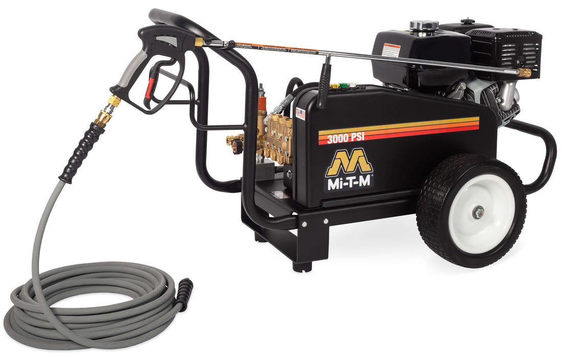 Mi-T-M CW Premium Series Cold Water Pressure Washer – CW-3004-4MGH, Gasoline Belt Drive