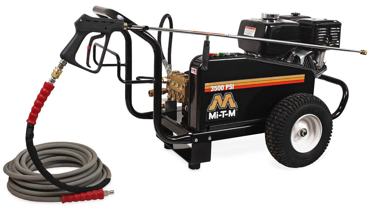 Mi-T-M CW Premium Series Cold Water Pressure Washer – CW-3504-5MGH, Gasoline Belt Drive