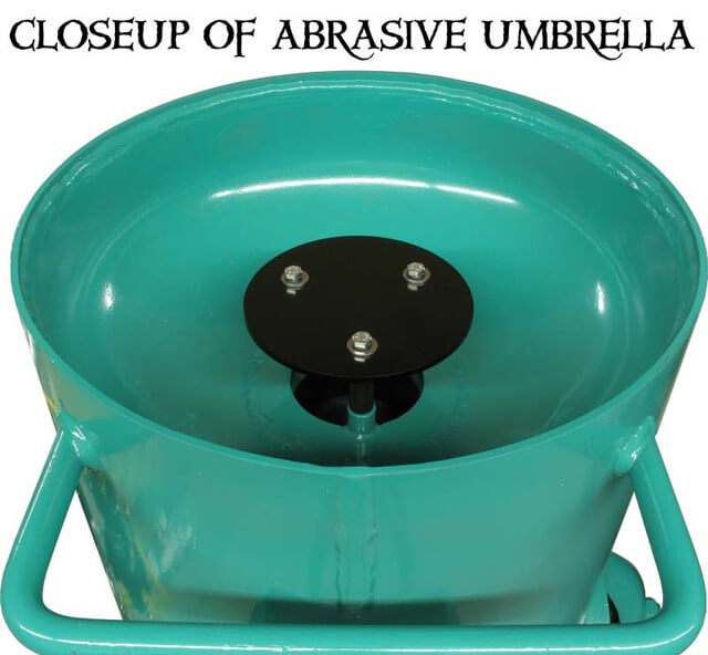 Stationary 6.0 cu ft Electric Sandblast Pot w/ 4″ Umbrella – Pressure Release System, 12VDC Controls, MPV, 1-1/2″ Inlet & 1″ Outlet, 1-1/4″ Piping