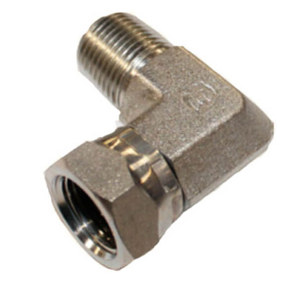 Hydro Tek DE866 90° Elbow Swivel Fitting – 3/8" FPT x 3/8" MPT