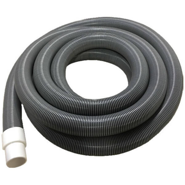 Hydro Tek DHV25 Heavy-Duty Ribbed Vacuum Hose – 2" x 25' w/ Cuffs