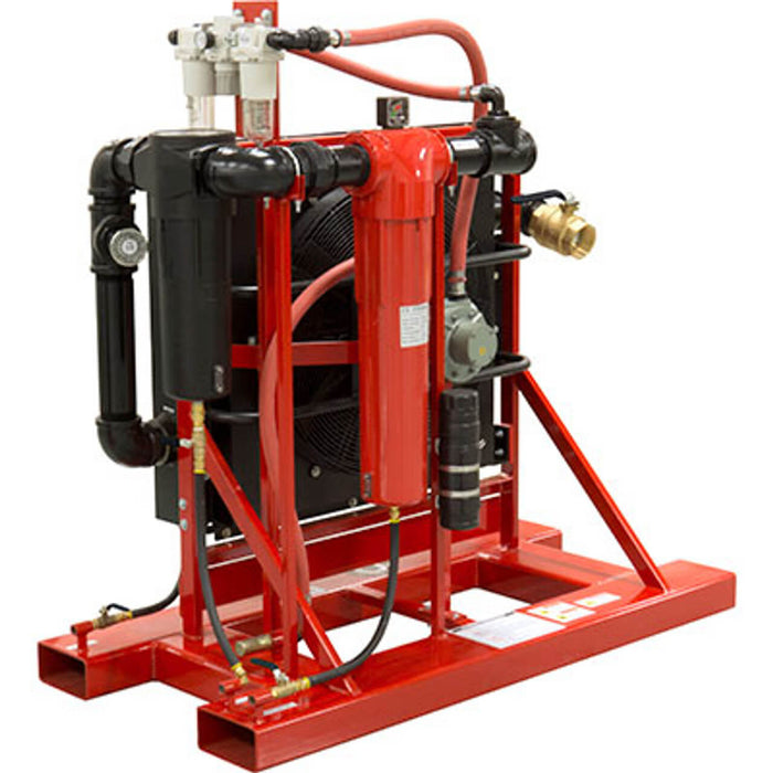 Dry Land™ Aftercooler Skid-Mounted System – 1,600 CFM @ 100 PSIG / 2,300 CFM @ 150 PSIG with Moisture Separator & Coalescing Filter on Powder-Coated Skid