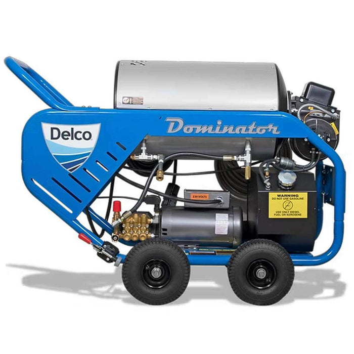 Delco DDM1030042AAC1 Dominator Series Electric Hot Water Pressure Washer – 2 HP, 120V Single-Phase, 16.4A