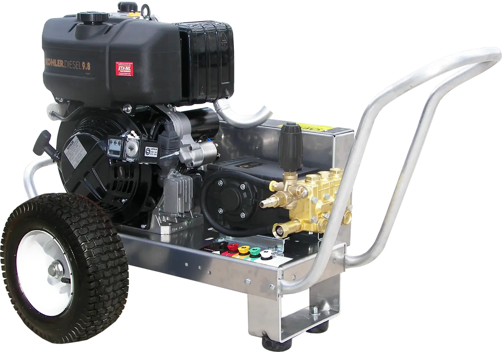 Pressure-Pro EB4042KV-20 Eagle II Cold Water Pressure Washer – 4.0 GPM @ 4000 PSI, Kohler Gas Engine, Viper Belt Drive Pump
