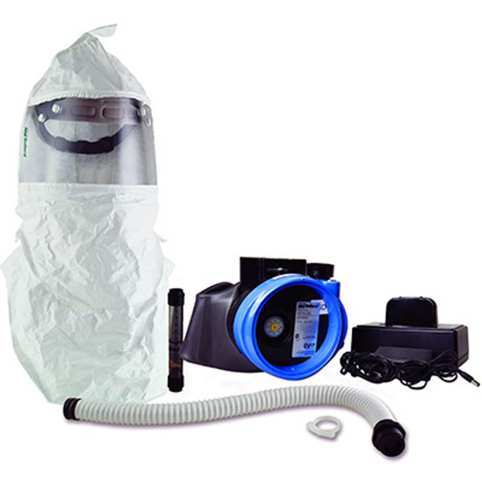 Bullard CC20 Powered Air-Purifying Respirator (PAPR) – Tychem® SL Double Bib Hood, Ratcheted Headband Suspension, EVAHL (Hazardous Locations) PAPR with EVAHLBAT1 Battery, Filter Not Included