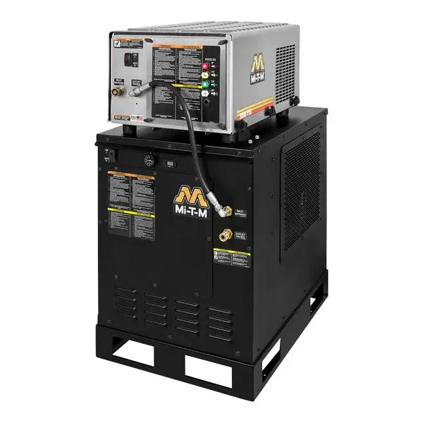 Mi-T-M HAE Series Hot Water Pressure Washer – HAE-3004-0E4G, All-Electric Belt Drive