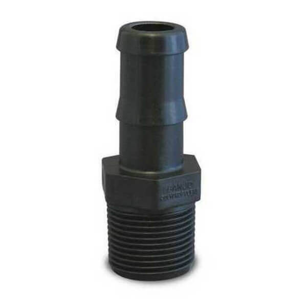 HB-075 Poly Hose Barb Fitting – 3/4" Pipe x 3/4" Barb