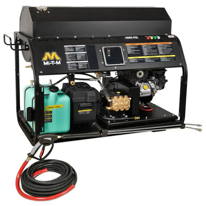 Mi-T-M HS Series Hot Water Pressure Washer – HS-4004-0MGV, Gasoline, Belt Drive, 4000 PSI, 4.0 GPM