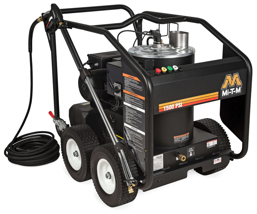 Mi-T-M HSE Series Hot Water Pressure Washer – HSE-1502-0MM11, Electric, Direct Drive, 1500 PSI, 2.0 GPM